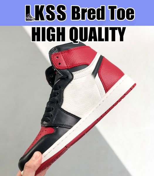 

lkss bred toe jumpman 1 1s shoes og mens basketball sneaker sports sneakers