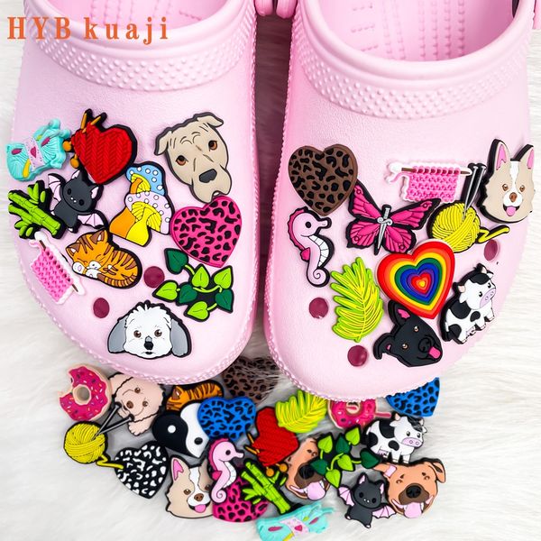 

hybkuaji marine animals shoe charms wholesale shoes decorations shoe clips pvc buckles for shoes, White;pink
