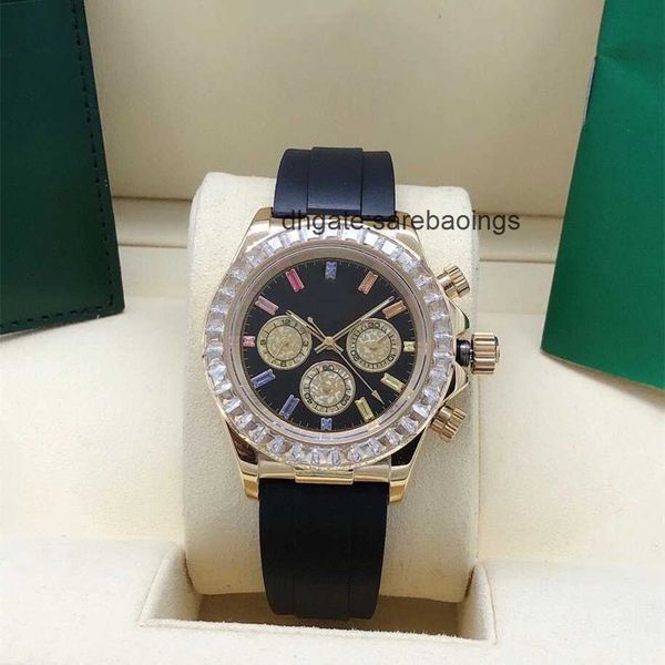 

men's fully automatic mechanical wrist watch sport comfortable rubber watchband sapphire glass handbag accessories the choice of, Slivery;golden