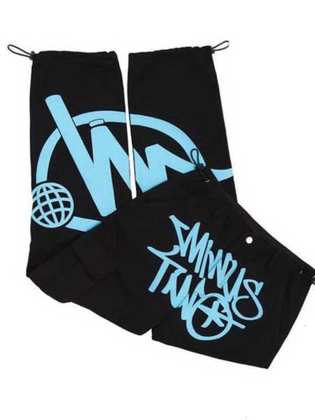 

mens pants y2k overalls black minus two cargo y2k harajuku fashion casual loose hip hop straight trousers streetwear