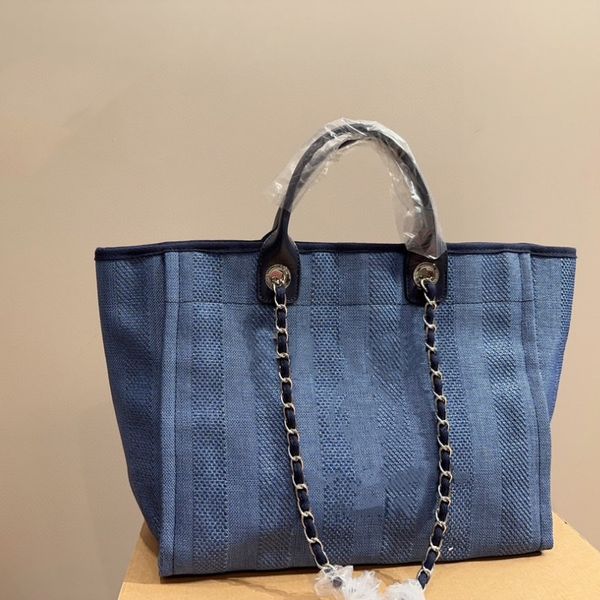 

fashion handbag designer bag leather shoulder bag casual large capacity chain bag holiday seaside beach bag alphabet tote bag premium undera