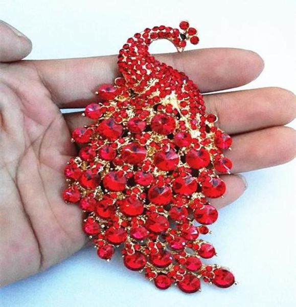 

43 inch gold plated extra large peacock or phoenix brooch without pin9590537, Gray