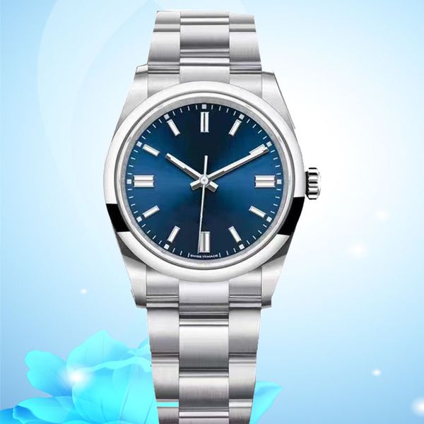 

luxe automatic advanced precision 2813 movement mechanical 41mm all stainless steel sliding watch buckle swimming sapphire glass luminous wa, Slivery;brown