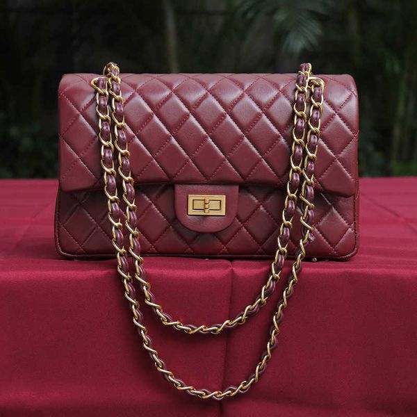 

layer cowhide classic diamond checkered bag for women's one shoulder diagonal cross bag genuine leather fragrance chain small square ba