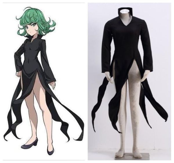 

one punch man tatsumaki cosplay costume halloween0123457660029, Black