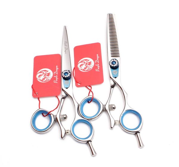 

55039039 16cm jp 440c purple dragon silver swivel handle cutting thinning scissors hairdressing scissors professional human1528939