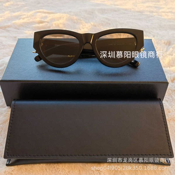 

shengjia cat eye letter label sl sunglasses m94 spring/summer star same high quality, White;black