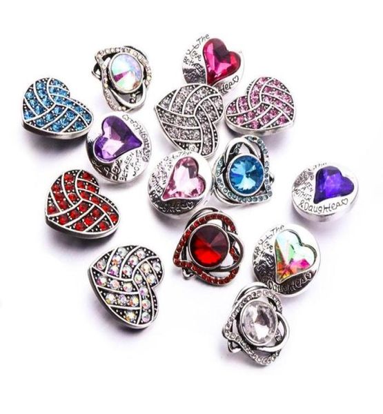 

mixed metal heart shape snap button clasps jewelry findings 18mm metal snaps buttons diy earrings necklace bracelet jewelery acc1063872