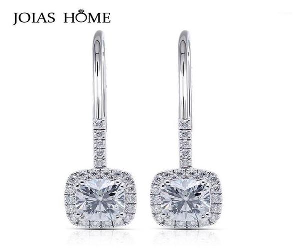 

dangle chandelier joiashome 925 sterling silver earrings korean version of crystal clear fourclaw square diamond ring set femal2349485