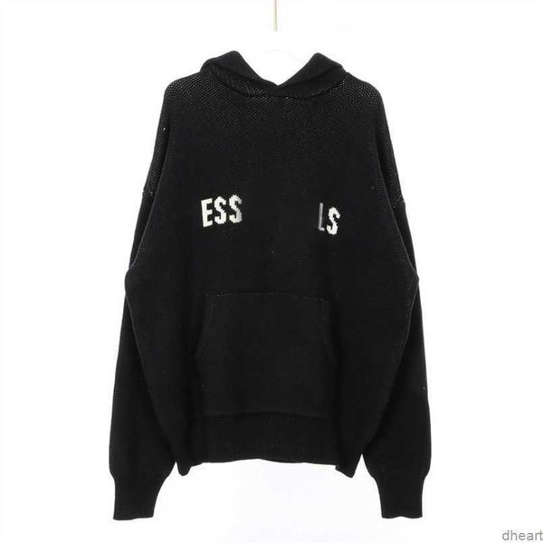 

designer mens essentialhoodie hoodies essentail spring men fear sweater of hoody god pullover autumn embroidery sweatshirt loose es hooded j, Black