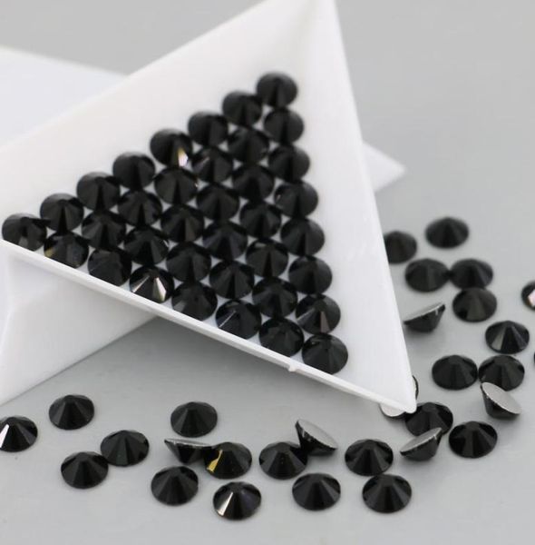 

crystal glass no fix rhinestone ss3ss30 flat silver backs round rhinestones in bulk jet7644346, Black