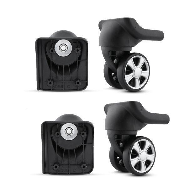

bag parts accessories w330 wheels for trolley suitcase universal wheel luggage maintain shock 88012mute wearresistant casters 230725, Black
