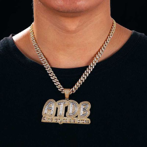 

hip hop customized words s925 sterling silver iced moissanite necklace pendant