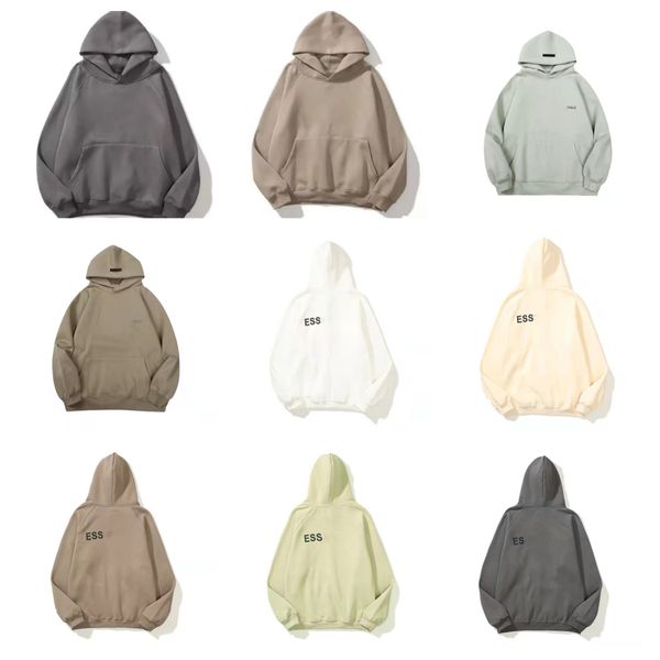 

men's and women hoodies leisure fashion trends essentiel designer tracksuit hoody set casual oversize hooded pullover essentail long sl, Black