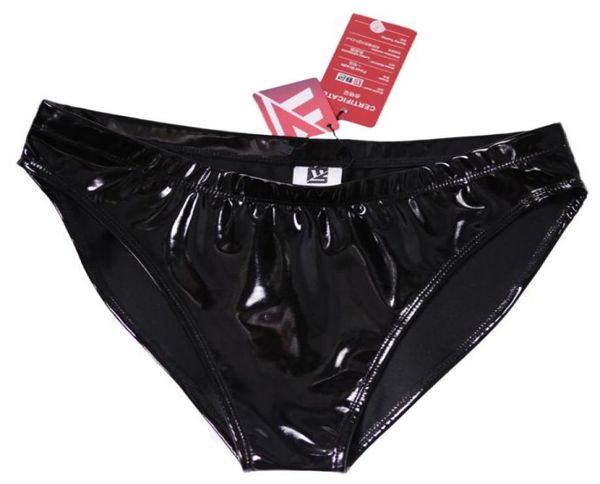 

fashion briefs plus size pvc mirror latex ammonia ladies panties package buttock fauxleather high waist ladies underwear9072535, Black;pink