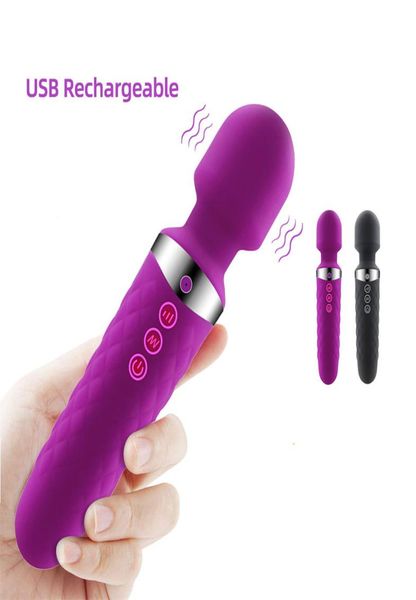 

full body massager silicone magic massagers 16 modes usb charging powerful big wand massage vibrators for shoulder back neck 7179455