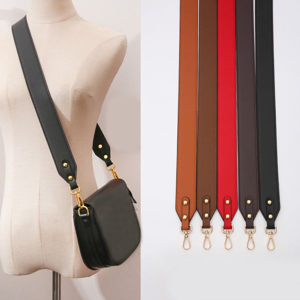 

bag parts accessories pu leather strap women shoulder crossbody belt adjustable wide part female messenger 230725, Black