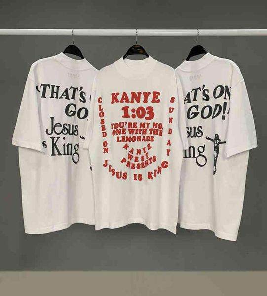

west cpfm jesus is king album limited street high collar t-shirt short sleeve lbwu8322724, White;black