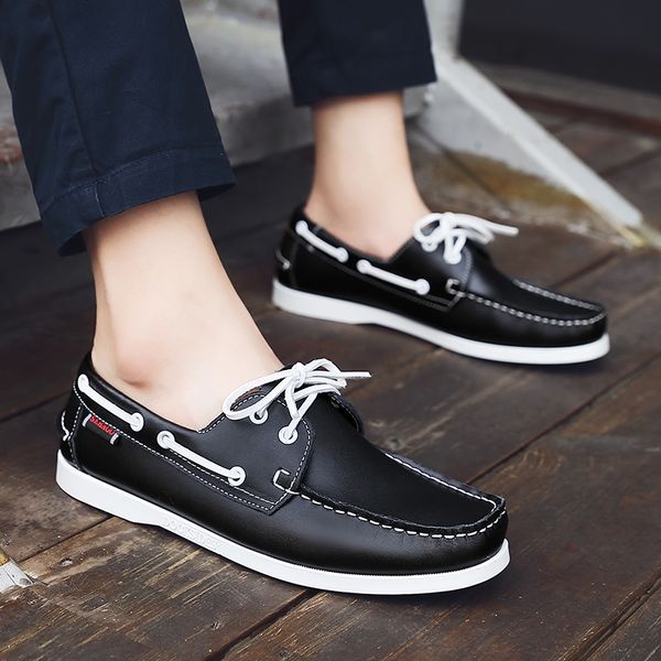 

dress shoes korean version retro fashion trend summer sailing loafers seba docksides 230726, Black