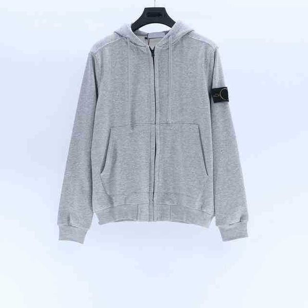 

qualitydesigner mens hoodie stone spring autumn coat windrunner fashion hooded hoodies island sports windbreaker casual zipper coats man out, Black