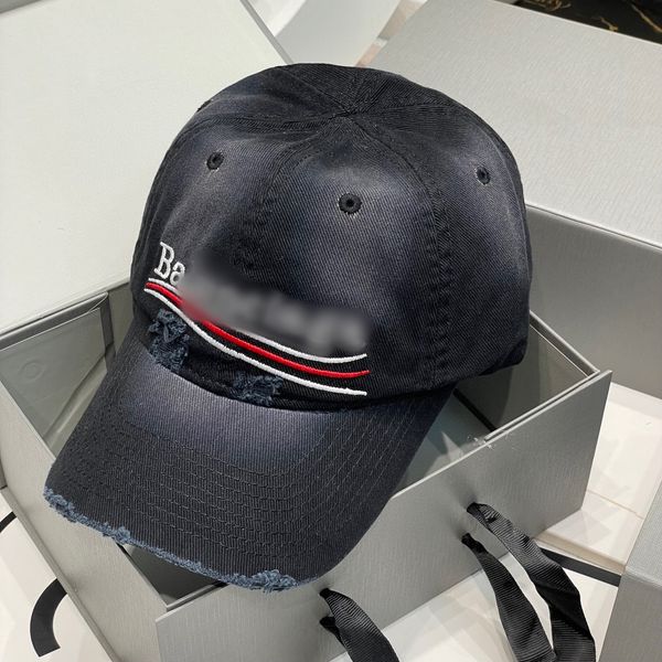 

grey black denim mens designer caps embroidery letter men snapbacks torn luxury fashion designers women baseball cap, Blue;gray