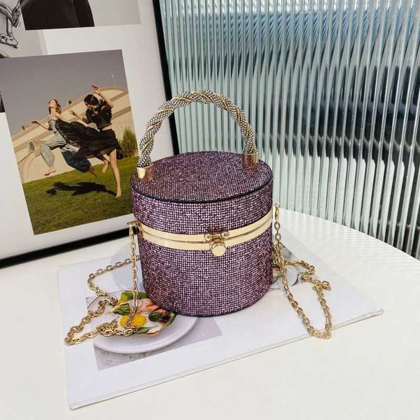 

fashion bright diamond banquet tote bucket bag chain women's bag evening bag 081823