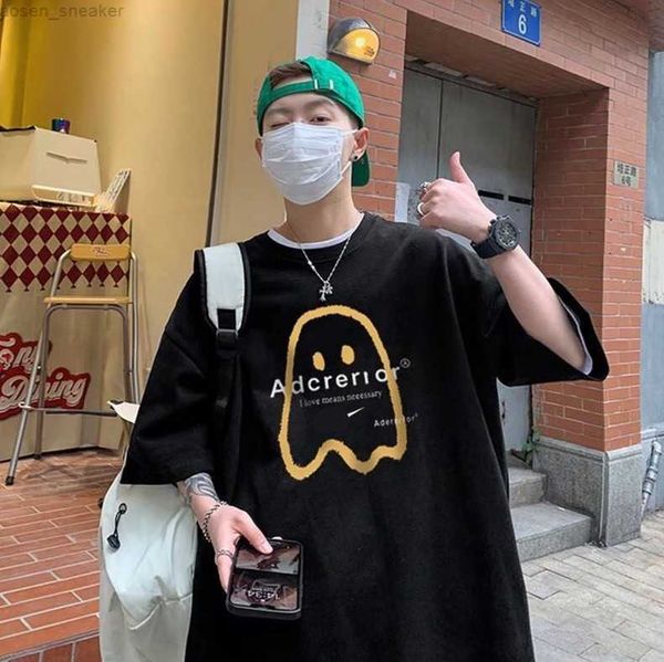 

2023 new t shirt men women t-shirt vintage style cartoon print hip hop tees n-11, White;black