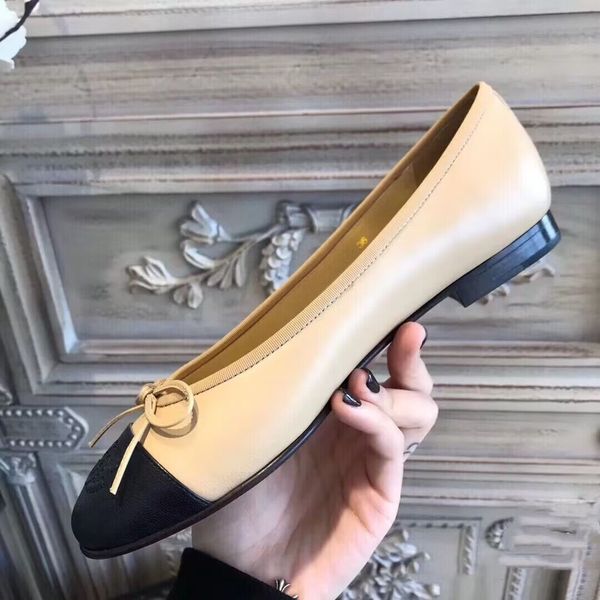 

designer women loafers leather shoes bowknot round toe nude black fashion women black flat boat shoe lady leather trample lazy loafer large