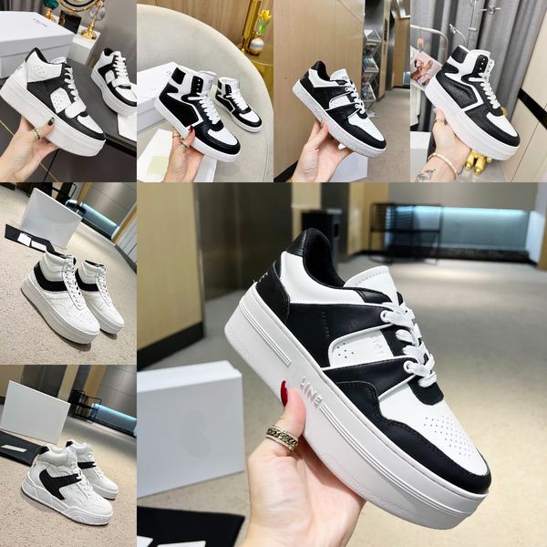 

ct-01 ct-02 trainer high sneaker calfskin optic white mid scratch shoes low lace up block sneakers wedge outsole velcro designer luxury wome, Black