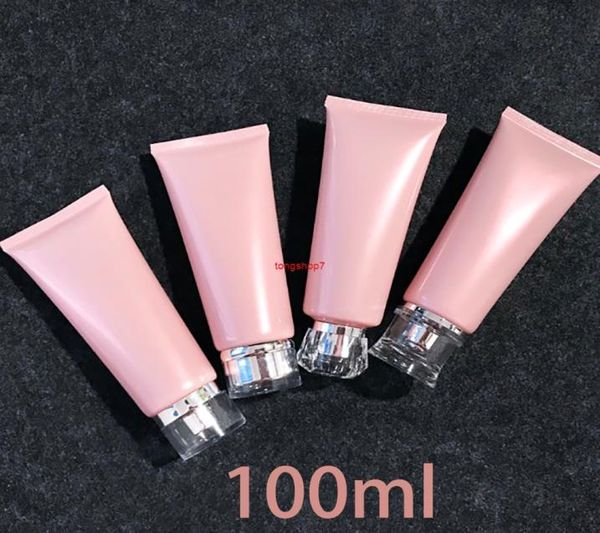 

100ml pstic squeeze bottle pink soft tube cosmetic facial lotion cream empty 30pcsshipping2083873