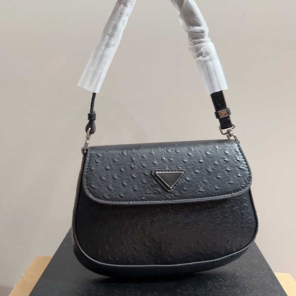 

white bag designer cross body bag purse vintage ostrich handbag fashion black underarm tote women evening shoulder bags 230726