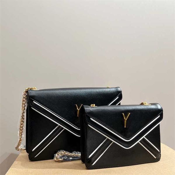 

shoulder bag designer handbags women chain messenger bags fashion letters print leather square dinner bag lady black purse 230220