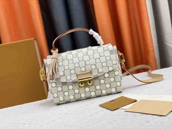 

designer bags croisette lvbags women handbag messenger shoulder bag damier macrame flap plaid tassel handel fashion satchel lady bagsn94339