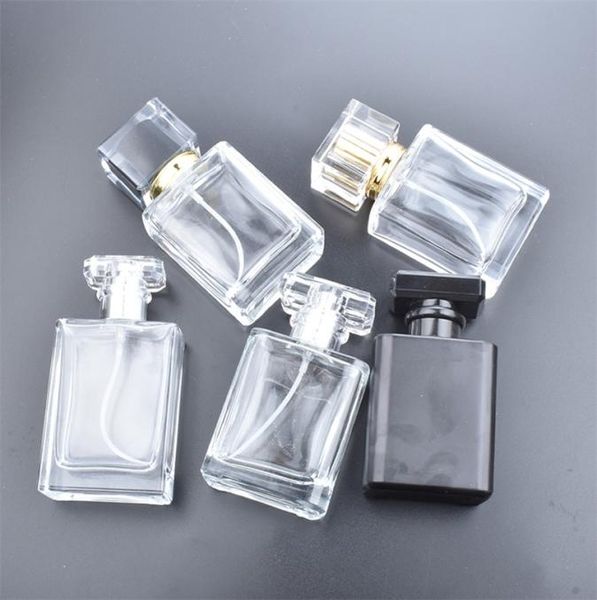 

5pcs 50ml transparent black perfume bottles travel pocket glass spray bottles empty bottles mist spray bottle dispenser atomizer 29798829