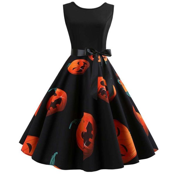 

selling christmas round collar womens print sleeveless dress, Black;gray