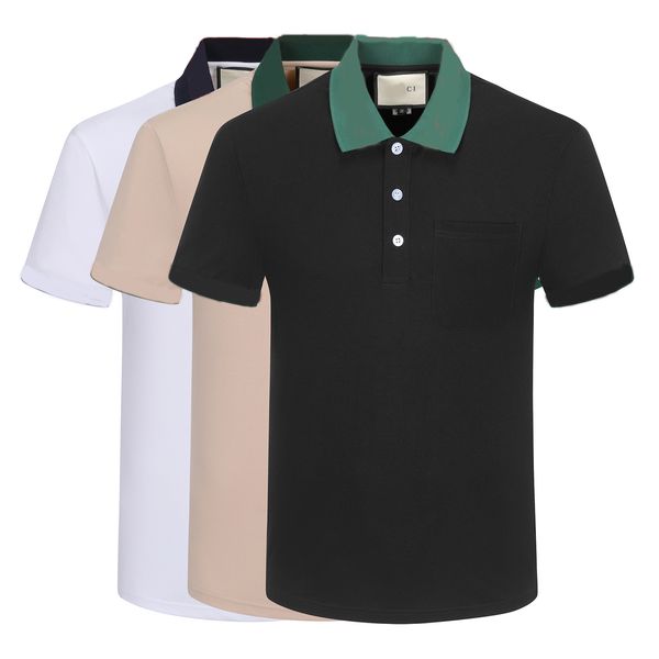 

2023 new mens stylist polo shirts luxury italy designer clothes short sleeve fashion mens summer t shirt asian size m-3xl, White;black