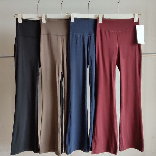

lulu yoga high waist slim bell-bottoms leg show yoga fitness solid color