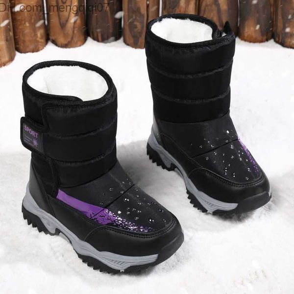 

sneakers boys' boots children's snow boots winter children's shoes girls' snow boots sports new leather children's, Black;red