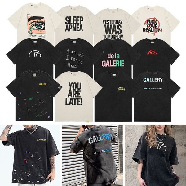 

t shirts man fashion print male washed american loose couple high street short sleeve tshirt, White;black