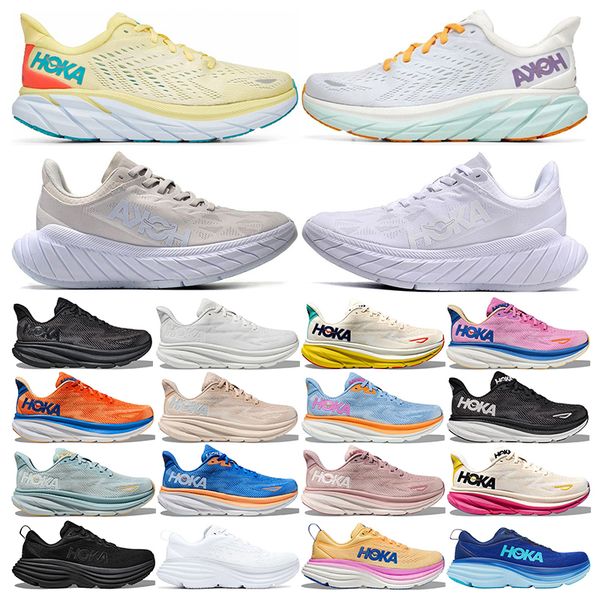 

2023 designer hoka running shoes blanc de blanc impala cyclamen shifting sand bellwether blue pale mauve shark grey mens womens outdoor spor