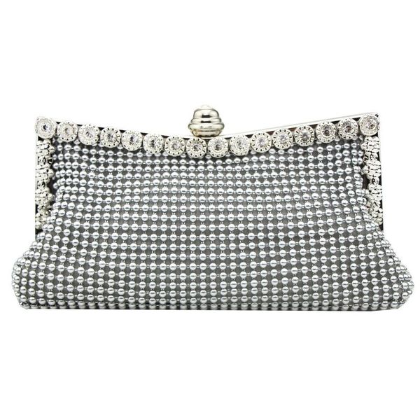 

evening bags gold clutch bag glitter bead designer elegant woman party bags vintage fashion bridal purse silver handbag 230725