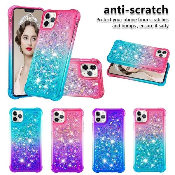 

liquid quicksand gradient shockproof glitter cases for iphone 15 14 13 pro max 12 11 ro xr xs max 7 8 se samsung a12 a22 a13 a14 a23 a53 a32