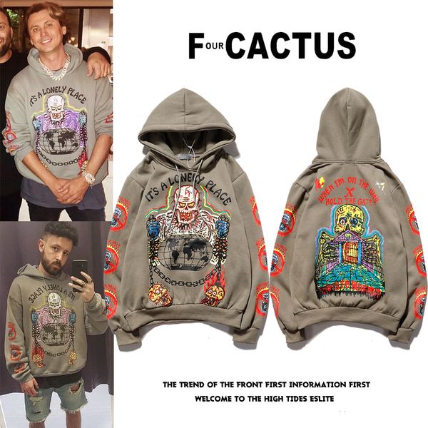 

2023 designer kanyes classic wests luxury hoodie three party joint name peace dove printed mens and womens yzys pullover sweater hooded swea, Black