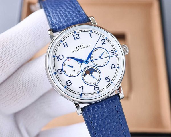 

designer classic men watch iwc portofino mechanical watches 40mm full-function elhd high-end quality automatic movement sapphire mirror prx, Slivery;golden