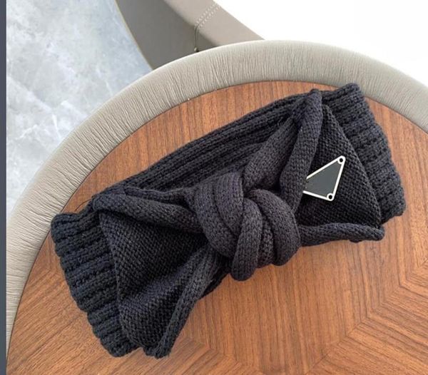 

2022 dropship designer knitted bow headbands hairbands for women girl winter elastic knit triangle metal headband hairband head4898973, Silver