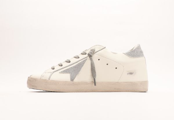 

22ss italy brand women casual shoe sneakers super ball star shoes luxury golden sequin classic white do-old dirty designer man woman shoes s, Black