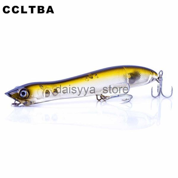 

baits ccltba hard plastic popper 12cm 17.8g float snakehead ater popper bait walk the dog rattle wobble bass lure x0726