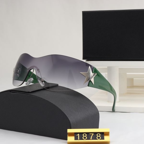 

2023 new sunglasses for women men fashion sun glasses uv protection big connection lens frameless come with package, White;black