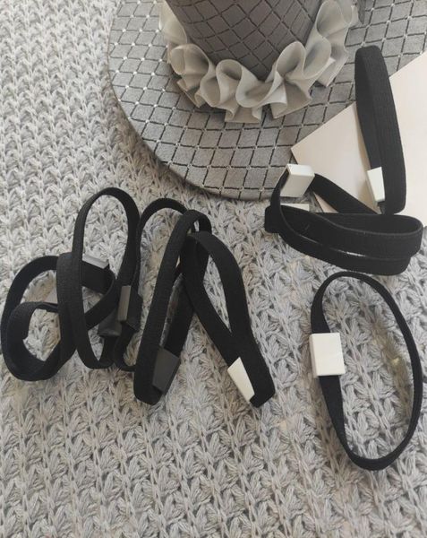 

fashion classic white and black c elasitc band hair tie classic hair rope accessories with paper card1661426, Pink