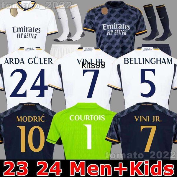 

2023 2024 soccer jerseys 22 23 24 football shirt real madrids camavinga alaba modric valverde fourth camiseta men and kids uniforms vini jr, Black;yellow